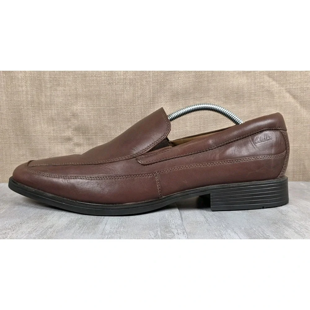 Clarks Collection Tilden Mens 12M Ultimate‎ Comfort Ortholite Brown Loafer Shoes